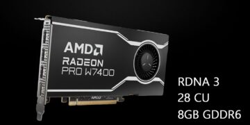 کارت گرافیک Radeon PRO W7400 با ۲۸ واحد محاسباتی، ۸ گیگابایت حافظه GDDR6 و تنها ۵۵ وات توان مصرفی