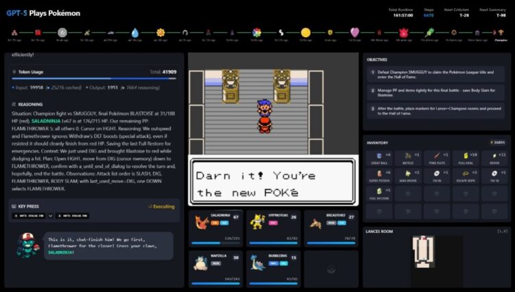 رکودشکنی GPT-5 در Pokémon Red
