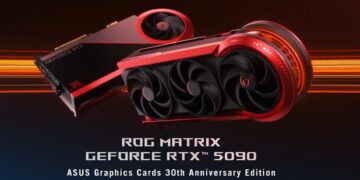 کارت گرافیک ROG Matrix GeForce RTX 5090 ایسوس معرفی شد؛ ۸۰۰ وات قدرت با خنککننده چهار فنه