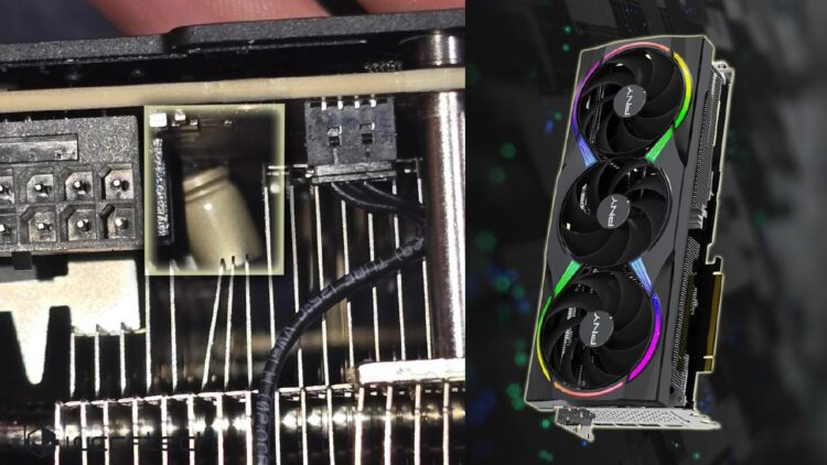 انفجار خازن در کارت گرافیک PNY RTX 5090
