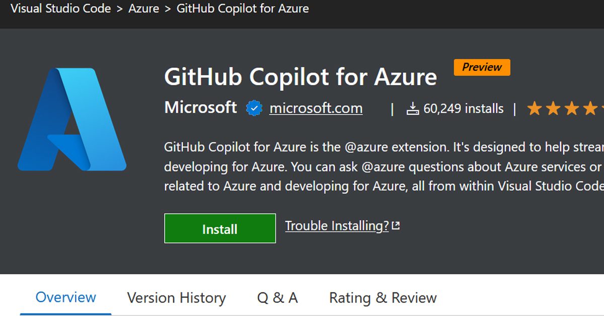 افزونه GitHub Copilot for Azure