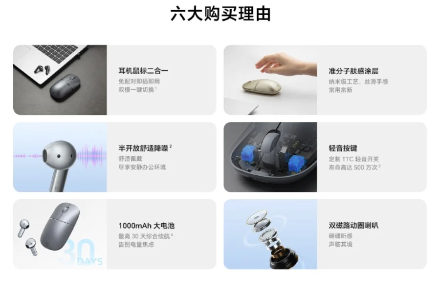 آنر Select Yuewo Wireless Ear Mouse Pro