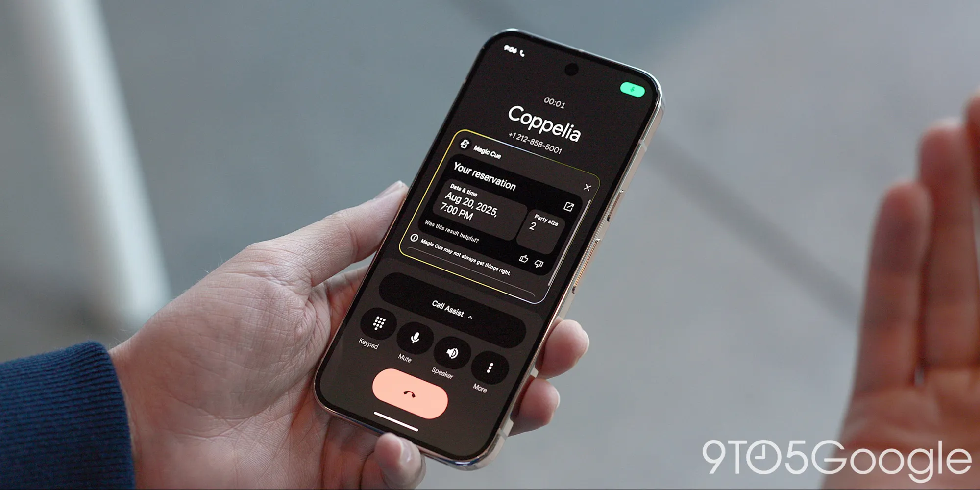 اپلیکیشن Phone در پیکسل ۱۰