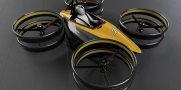 هیجان مسابقات فرمول یک در آسمان با هواگرد عمودپرواز AirKart