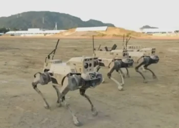 چین از گرگ‌های رباتیک مسلح خود رونمایی کرد