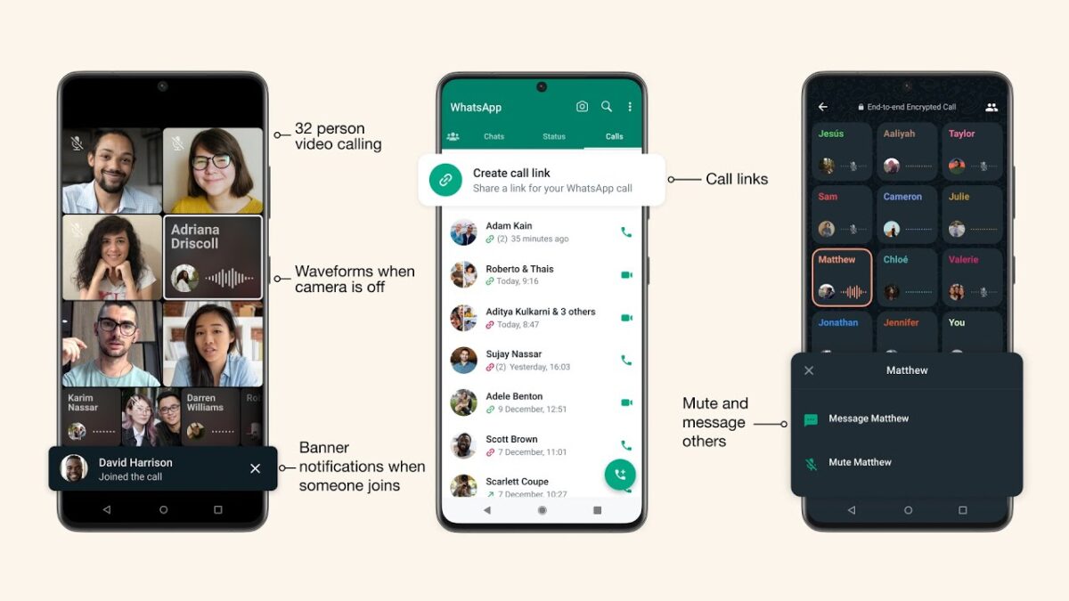 از امروز کاربران میتوانند تماسهای آتی خود را در تب «Calls» زمانبندی کنند. برای این کار کافی است روی دکمه + فشار داده و گزینه «Schedule call» را انتخاب کنند. این قابلیت همچنین امکان دعوت از همکاران یا دوستان به تماس را فراهم میکند.