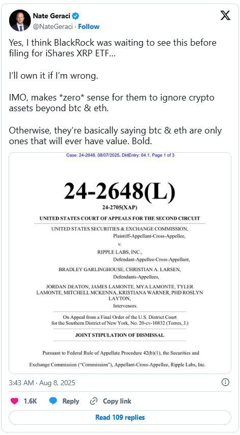 احتمال ورود بلکراک به آوردگاه راهاندازی ETF ریپل