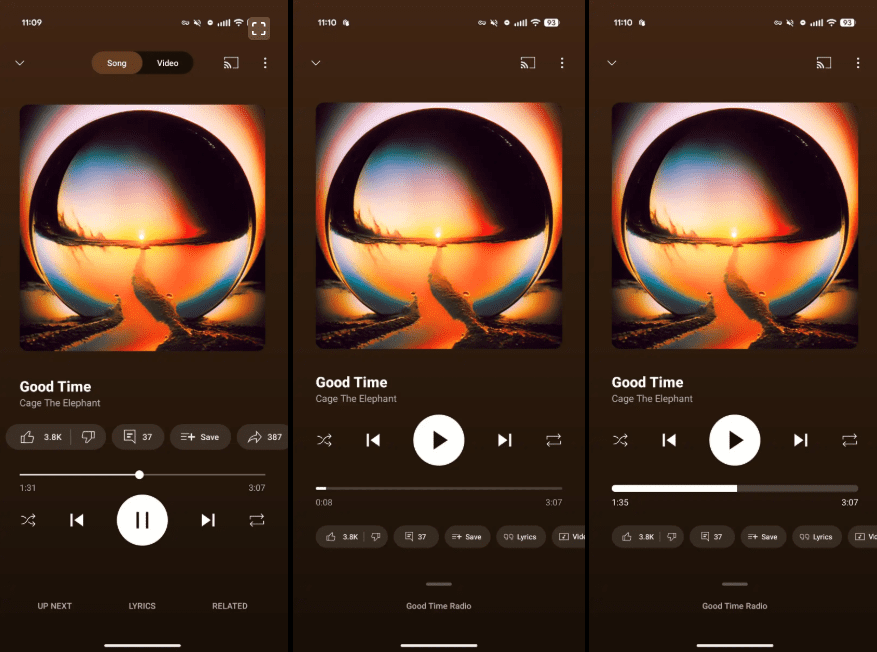 چینش جدید یوتیوب موزیک