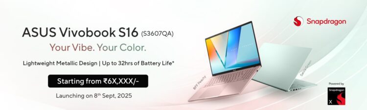 ایسوس از لپ‌تاپ ویوو‌بوک S16 رونمایی کرد