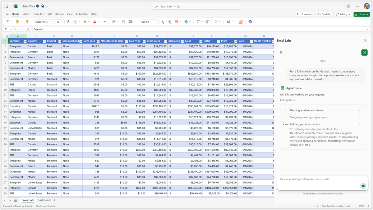 excel agentmode