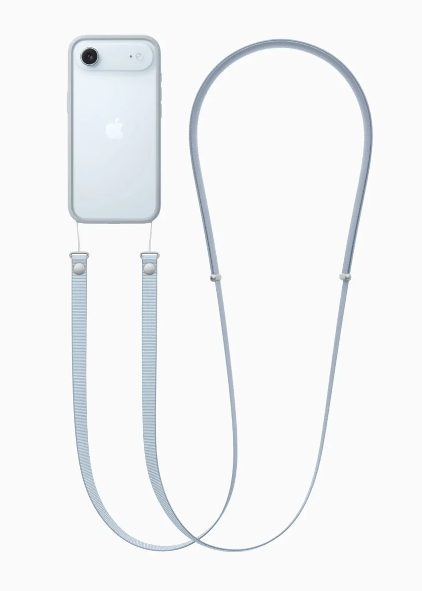 اپل از لوازم جانبی جدید Crossbody Strap رونمایی کرد؛ یک بند رودوشی ۷۹ دلاری از جنس نایلون بافته‌شده که از طریق یک سیستم قفل مغناطیسی جدید به کیس‌های سازگار آیفون متصل شده و دارای تراشه NFC برای یکپارچه‌سازی با صفحه قفل است.