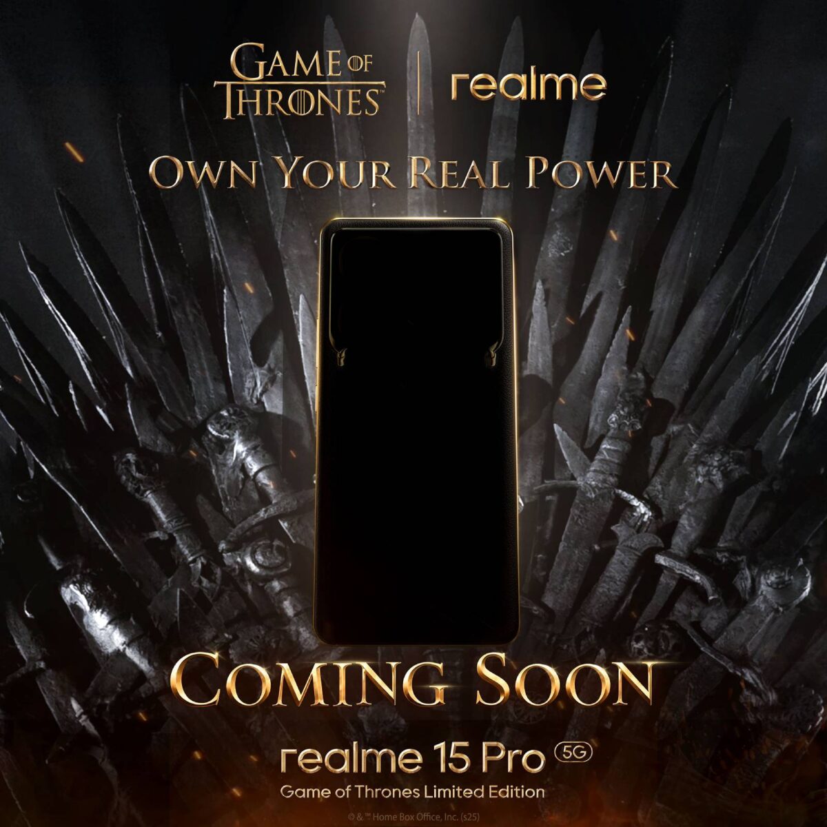 Game of Thrones Limited Edition of the Realme 15 Pro
