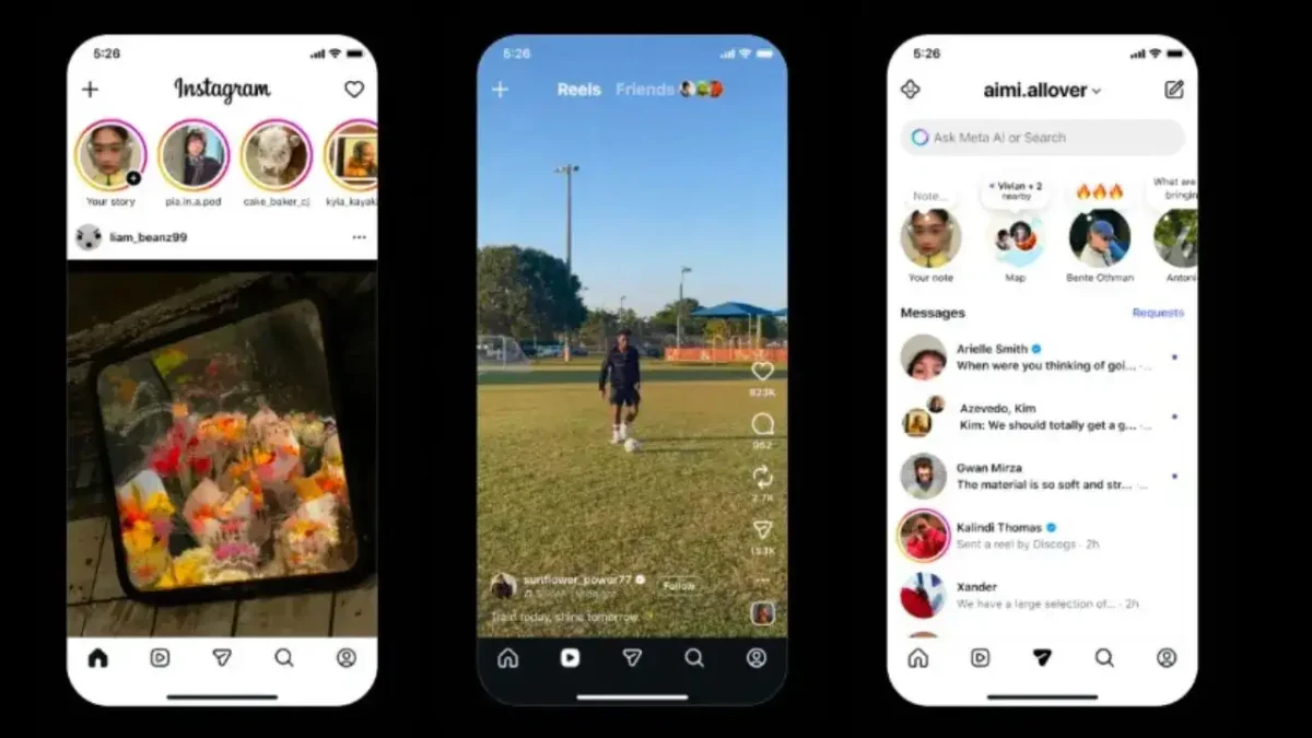Instagram Reels-first UI