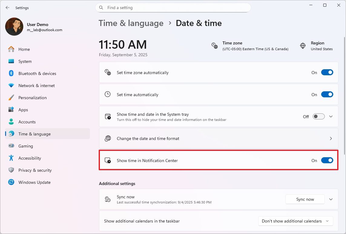 نمایش ساعت با ثانیه در Notification Center