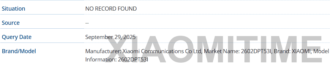 Xiaomi 17T popped up