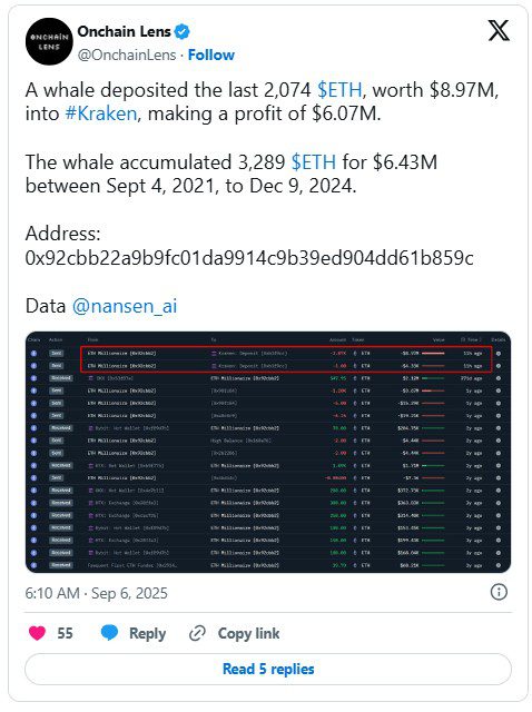 سود میلیون دلاری نهنگ اتریوم 