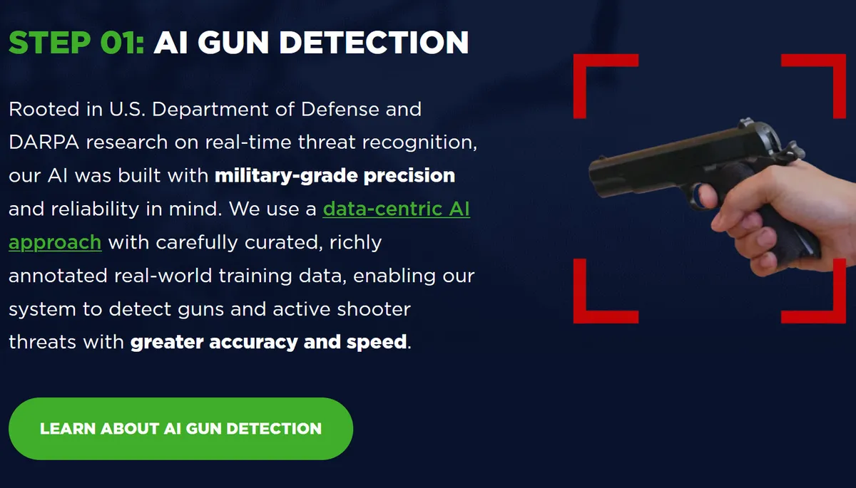 AI gun detection system