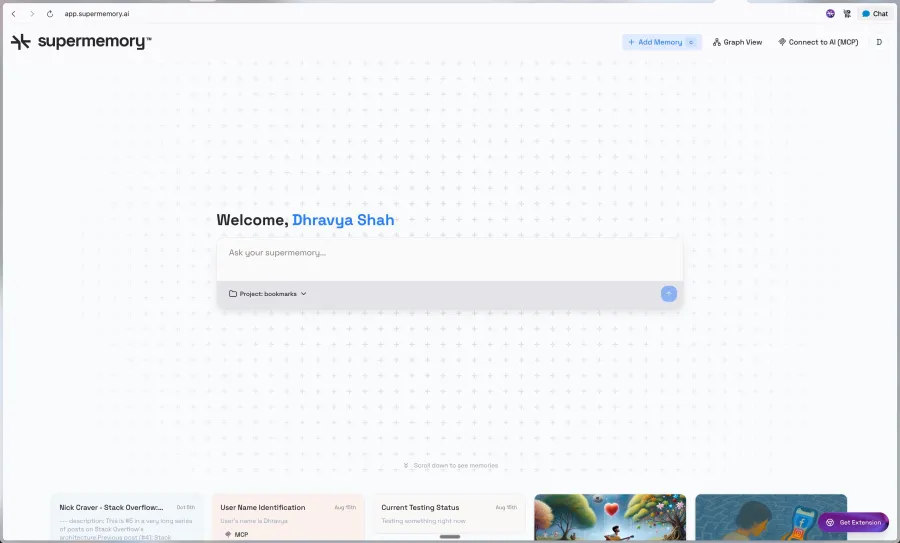 AI memory startup, Supermemory