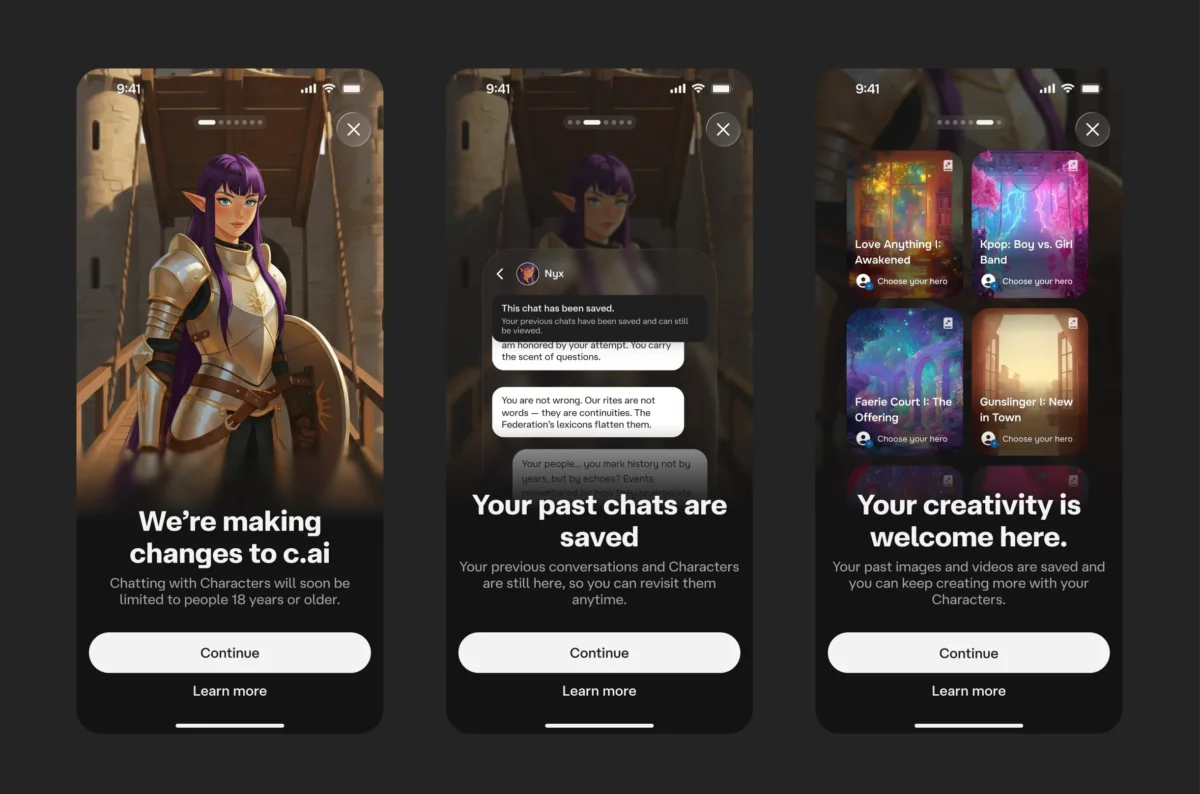 Character.AI is banning minors from AI character chats