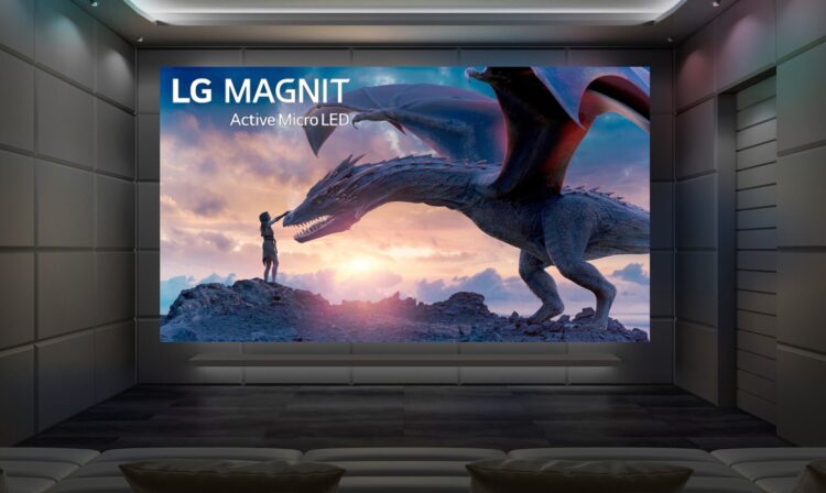 ال&zwnj;جی تلویزیون ۱۳۶ اینچی Magnit با نمایشگر 4K و صدای ۱۰۰ وات عرضه کرد
