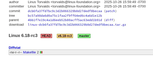 Linux 6.18-rc3 released