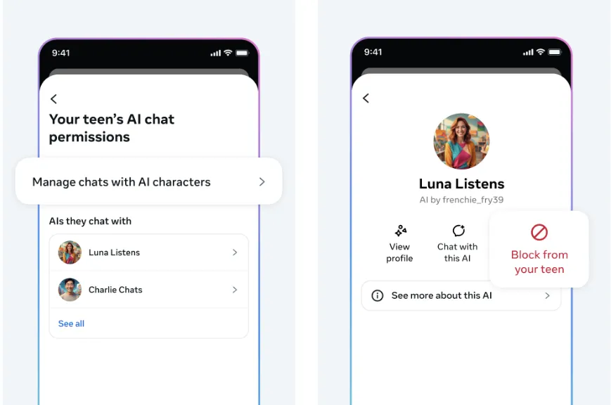 Meta parental controls for teen AI use