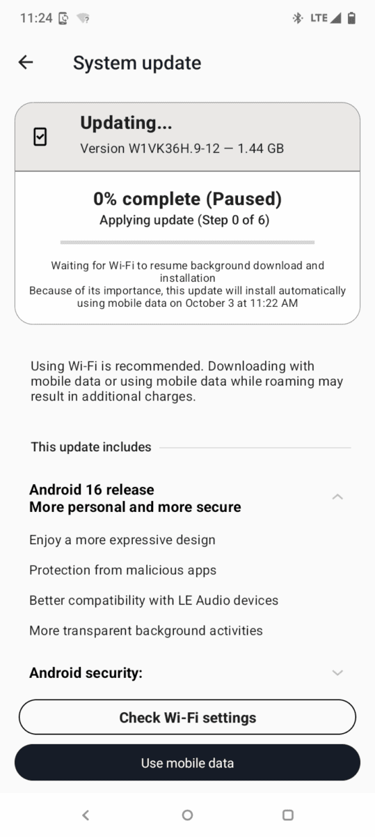 گسترش دامنه انتشار اندروید ۱۶ برای گوشی های موتورولا 