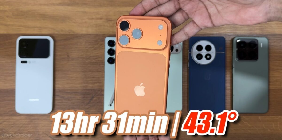 Xiaomi 17 Pro Max iPhone 17 Pro Max Battery Test