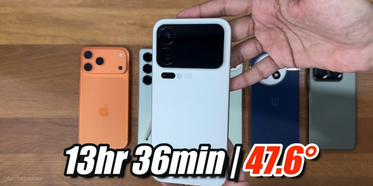 Xiaomi 17 Pro Max iPhone 17 Pro Max Battery Test