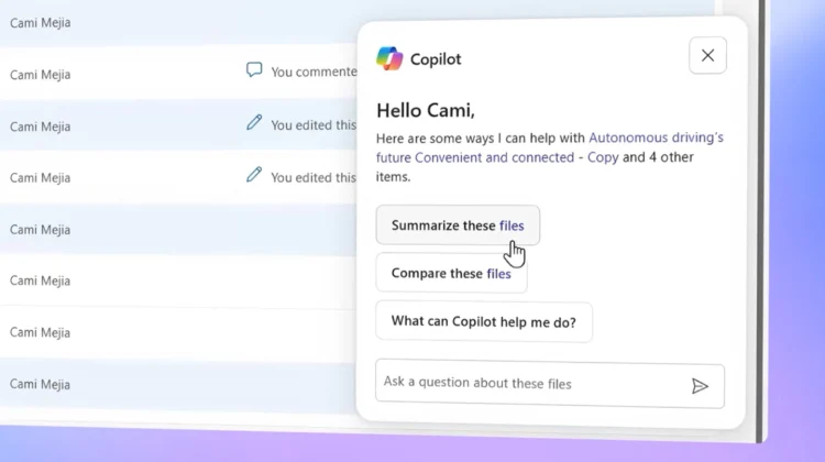 یکپارچگی کامل Copilot در OneDrive برای کاربران سازمانی مایکروسافت