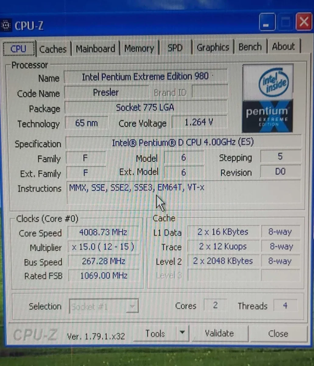 Ultra-rare unreleased Pentium 4 with 4.0 GHz clock speed