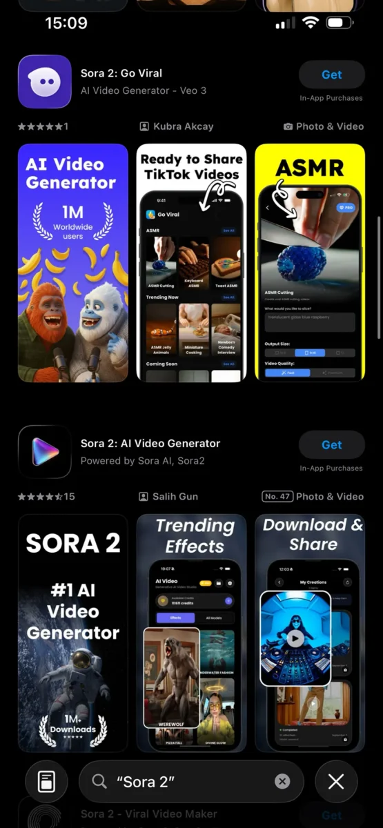 انتشار نسخه‌های جعلی Sora 2 در اپ‌استور
