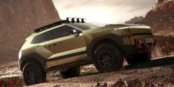 حرکت Crater در مسیر صخره‌ای با طراحی زاویه‌دار بدنه