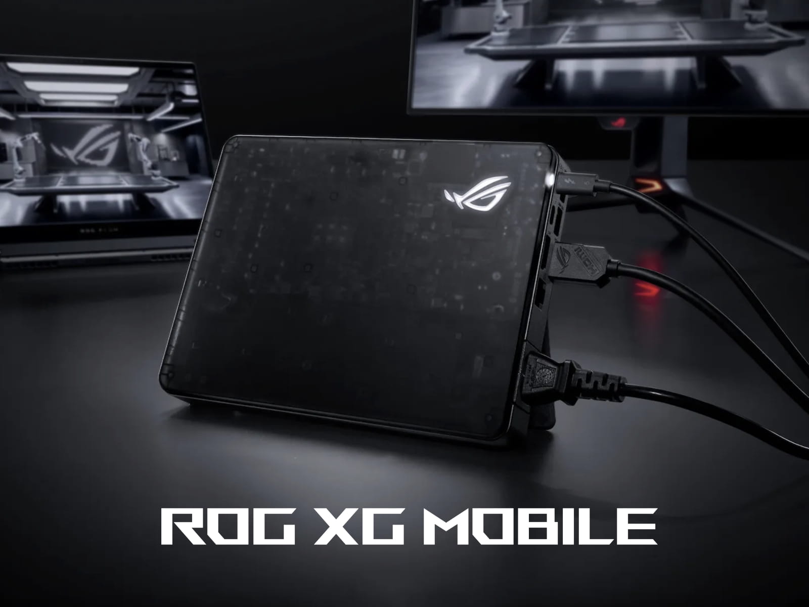 نمایی از کارت گرافیک اکسترنال ROG XG Mobile 2025 در رنگ مشکی