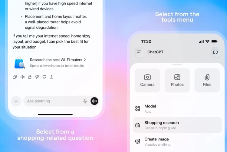 تحول در خرید آنلاین با قابلیت ChatGPT Shopping Research