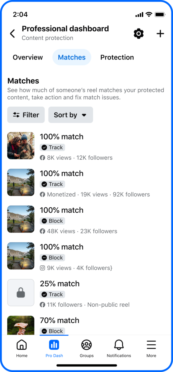 حفاظت هوشمند محتوا برای خالقان در فیسبوک