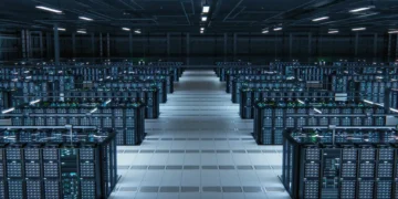 نمایی از مرکز داده یا دیتا سنتر هوش مصنوعی