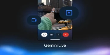 نمایی از محیط کاربری هوش مصنوعی گوگل Gemeni Live