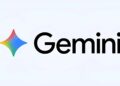 لوگوی Gemini (الماس رنگارنگ) و متن "Gemini" به رنگ سیاه در یک پس‌زمینه سفید.
