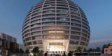 پروژه Grand Ballroom؛ سالن ورزشی در دل سازهای کروی