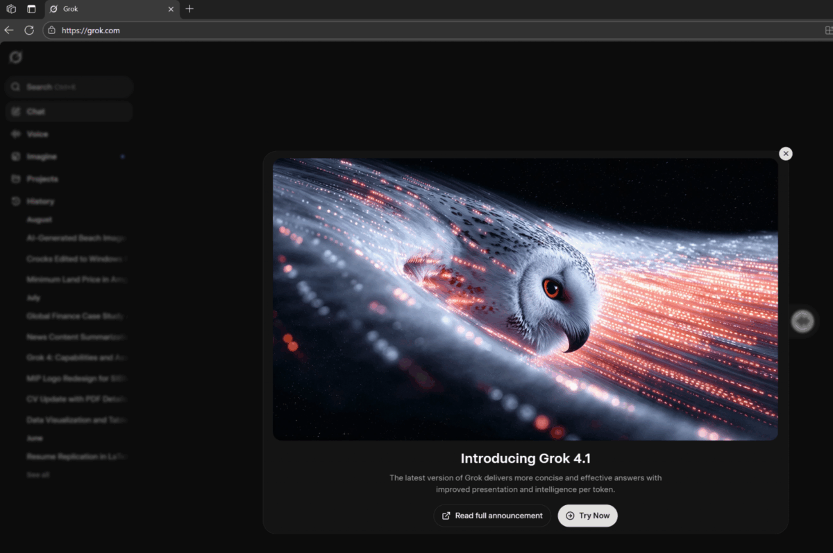 مدل جدید Grok 4.1 به صورت رایگان منتشر شد
