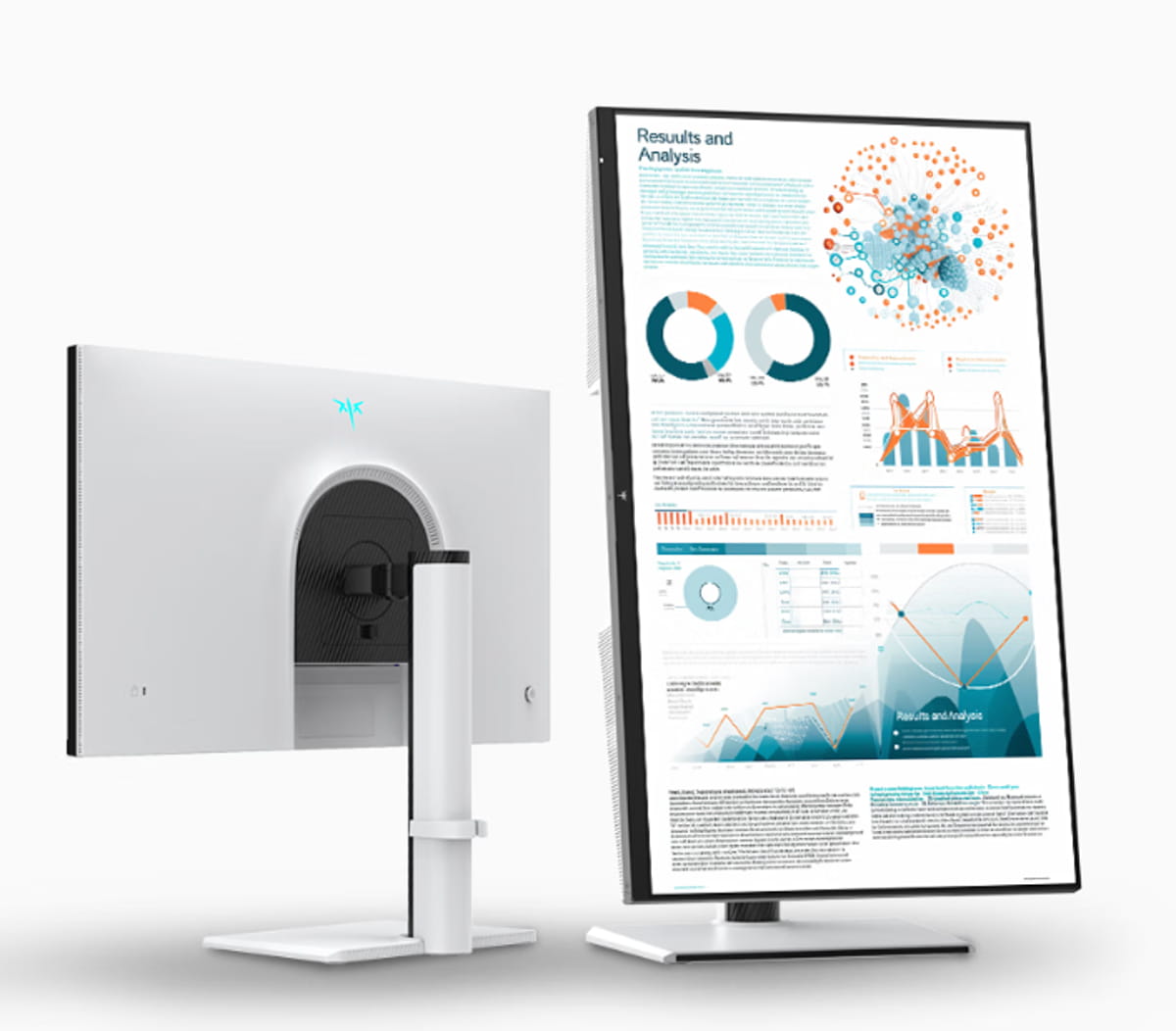 تصویری از قابلیت‌ها و نمای جلویی و پشتی M27U6 