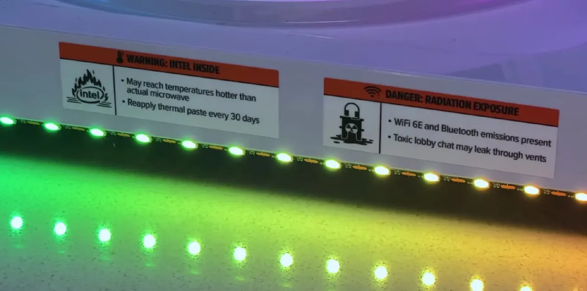 Microwave repurposed into slick custom All-in-One PC