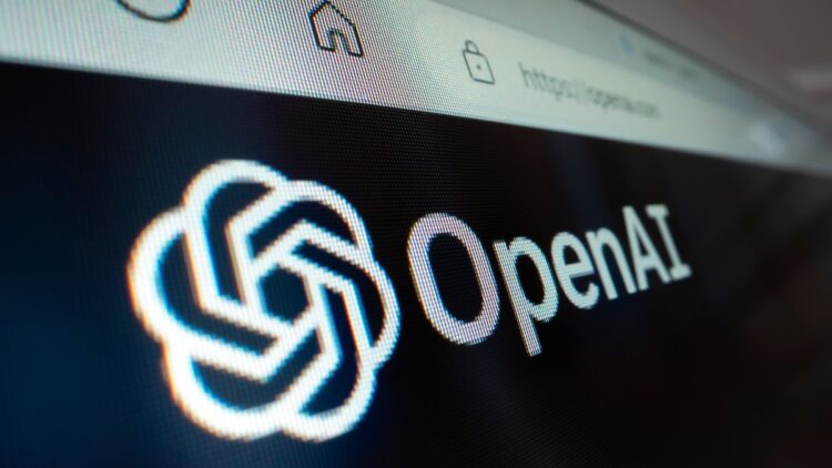 لوگو و واترمارک Open AI باز شده در یک مرورگر