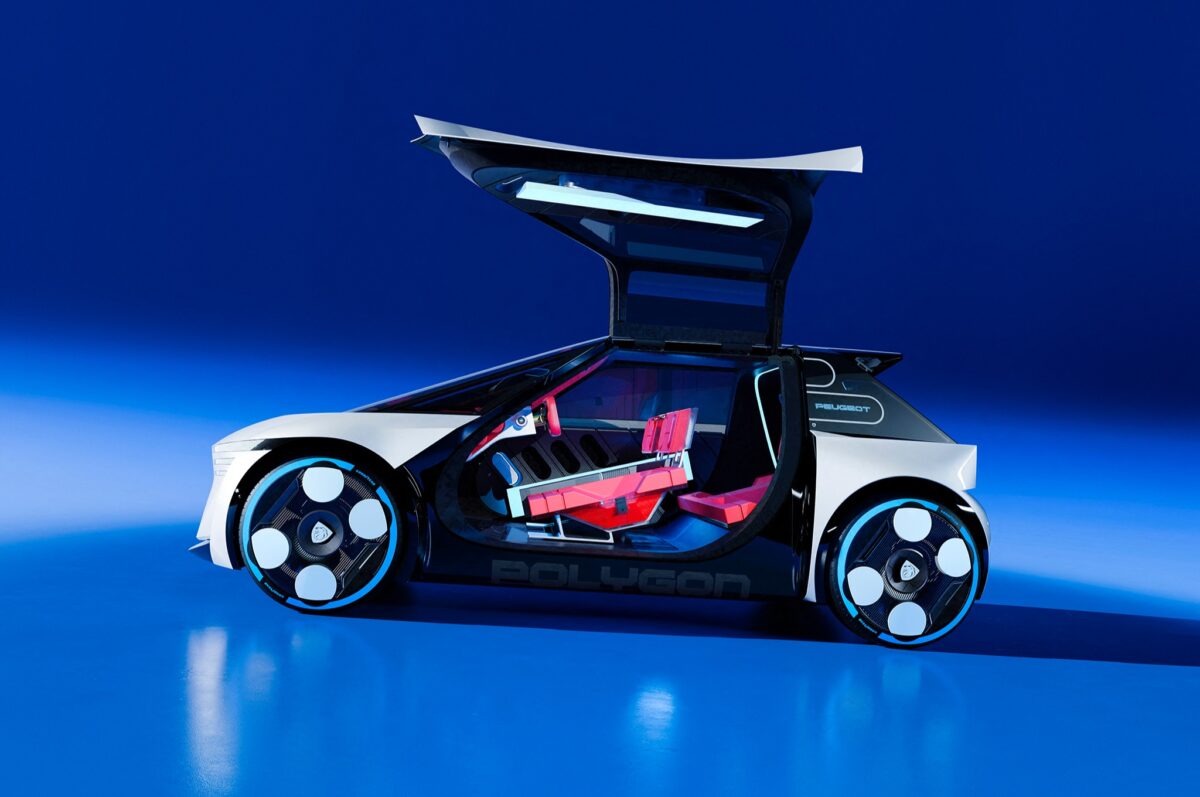 درهای بال‌عقابی پژو Polygon حس خودروهای مفهومی دهه آینده را تداعی می‌کنند.