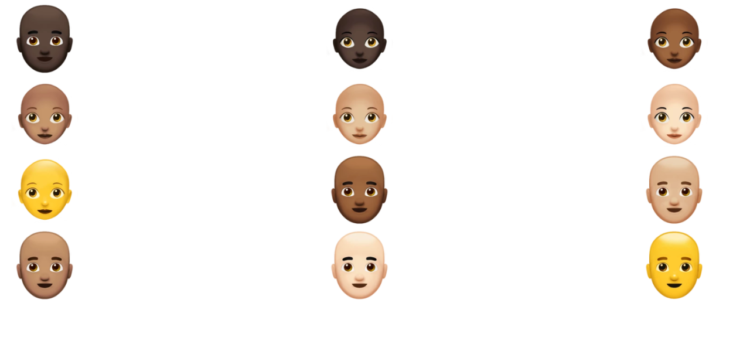 ایموجیهای بدون مو و کچل