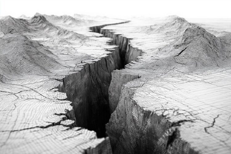 گسترش یک شکاف در منطقه گسل توز گولو در ترکیه