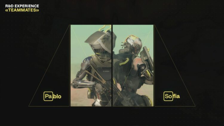 تصویری از هوش مصنوعی Teammates یوبیسافت که عامل‌هایش یعنی سوفیا و پابلو رو کنار هم نشان می‌دهد