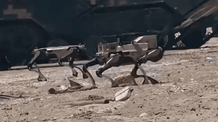 سگ‌های رباتیک چین در مانور نظامی قدرت‌نمایی کردند