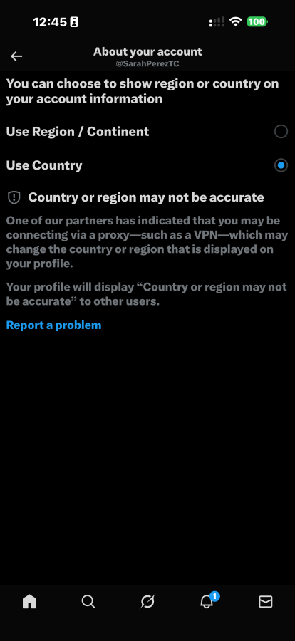 اسکرینشات از اپلیکیشن X (توییتر سابق) در حالت تاریک که صفحه "About this account" را برای کاربری به نام Nikita Bier نشان میدهد و جزئیاتی مانند "Date joined" و "Account based in" در آن آمده است.